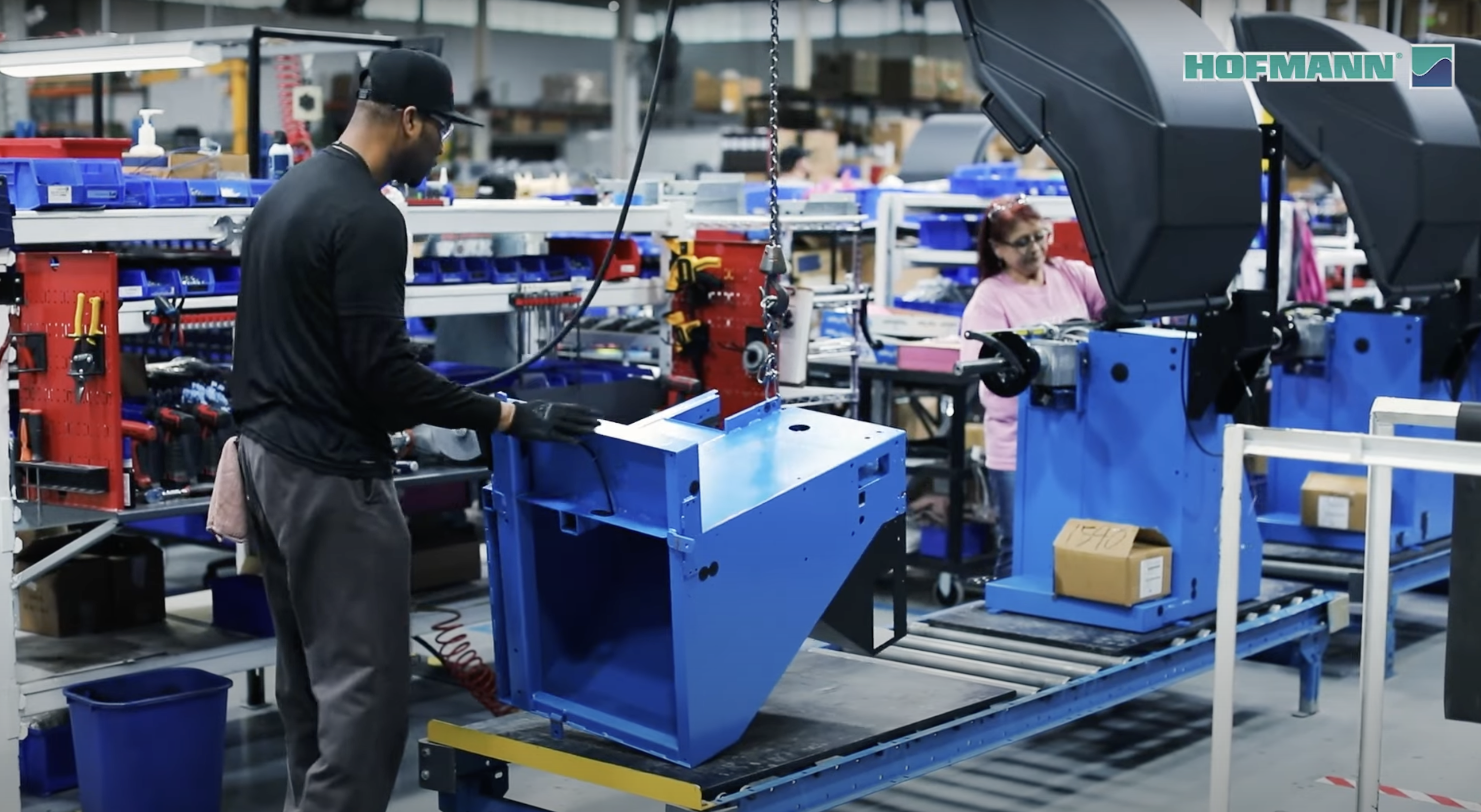 Hofmann wheel balancer being manufactured